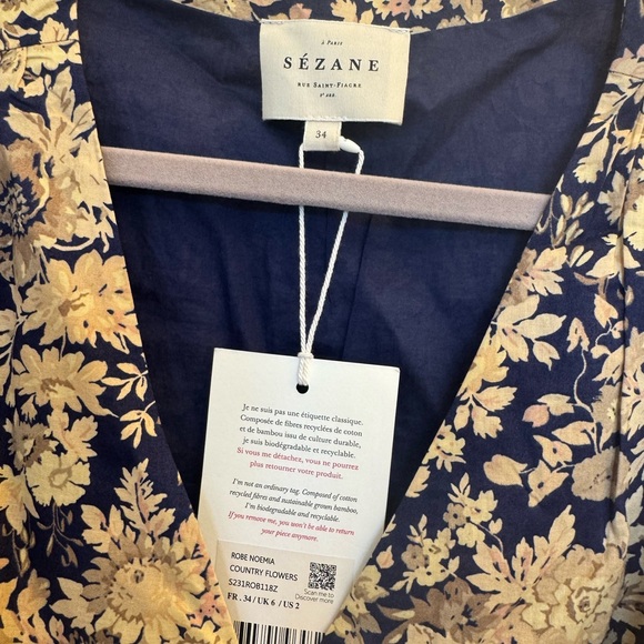 Sezane Wrap Dress Country Flowers - Brand New, Never Worn - Picture 7 of 8